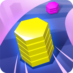 彩色疊塔跑酷