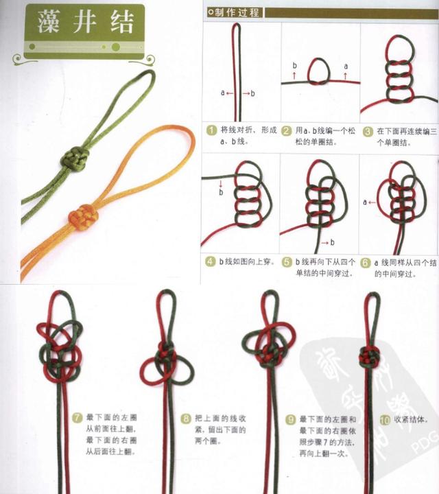 新手入門細繩手鏈編法（史上最全的手繩手鏈基本編法）(34)