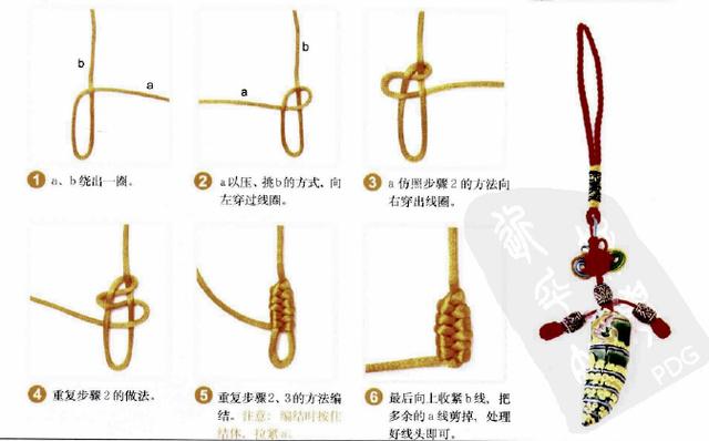 新手入門細繩手鏈編法（史上最全的手繩手鏈基本編法）(10)
