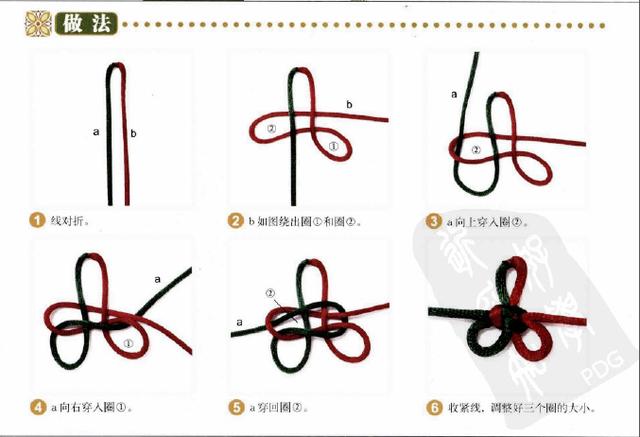 新手入門細繩手鏈編法（史上最全的手繩手鏈基本編法）(41)