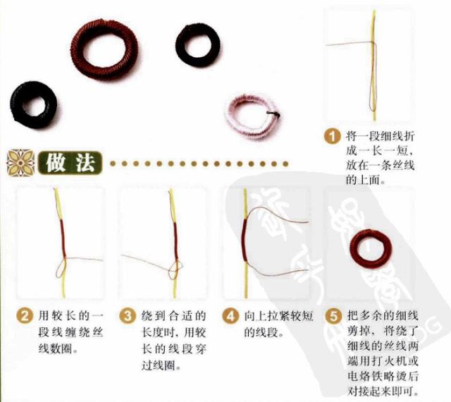 新手入門細繩手鏈編法（史上最全的手繩手鏈基本編法）(48)