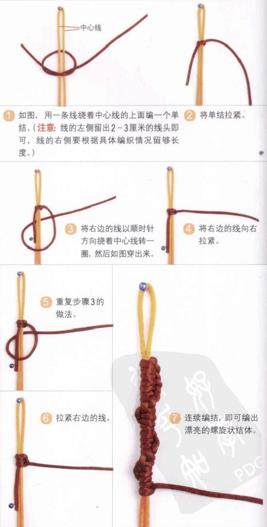 新手入門細繩手鏈編法（史上最全的手繩手鏈基本編法）(15)