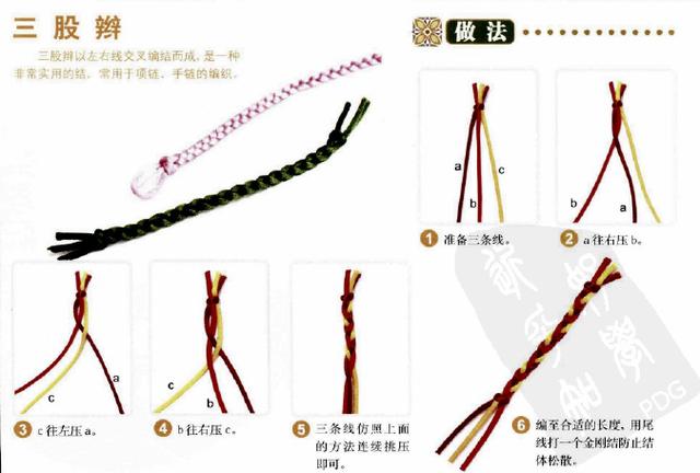 新手入門細繩手鏈編法（史上最全的手繩手鏈基本編法）(30)