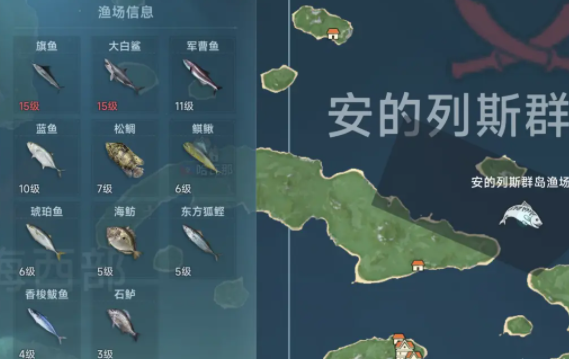 大航海時代傳說漁場魚類怎么分布-大航海時代傳說漁場魚類分布位置攻略
