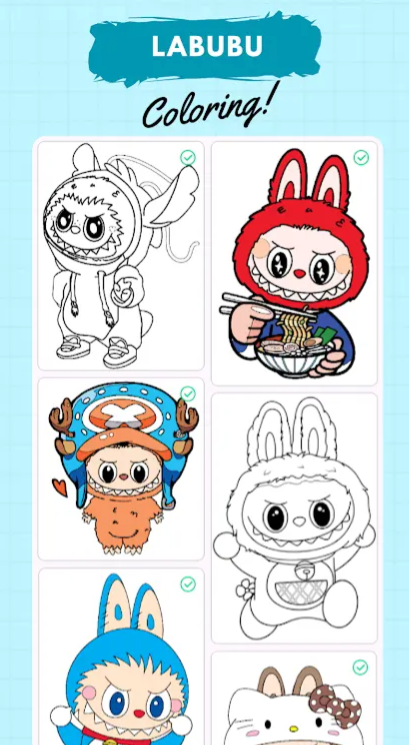拉布布數字填色