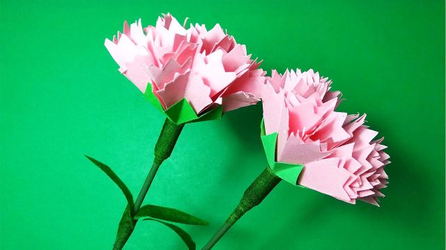 康乃馨折紙教程