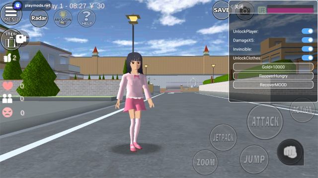 櫻花校園內置MOD菜單英文(SAKURA SchoolSimulator)