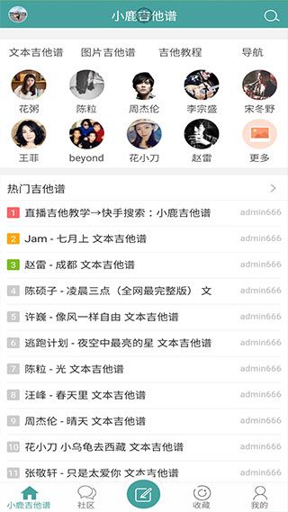 小鹿吉他譜
