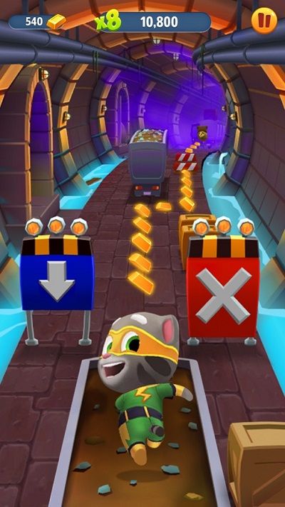 湯姆貓跑酷免登錄內購版(Talking Tom Gold Run)