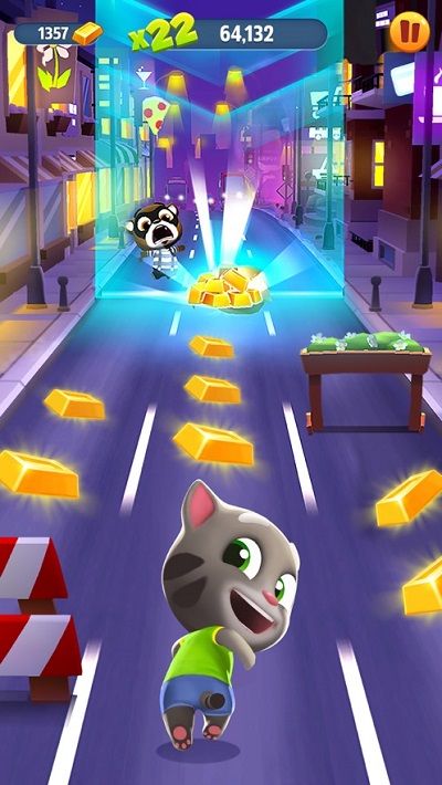 湯姆貓跑酷免登錄內購版(Talking Tom Gold Run)